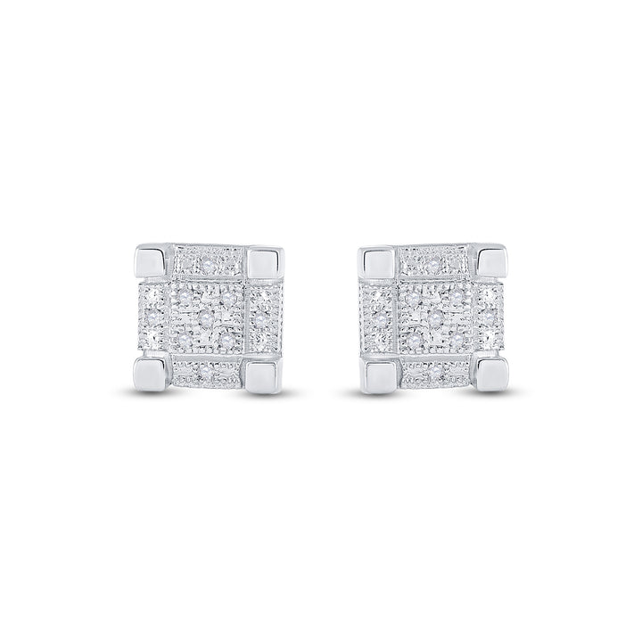 1/20CT-DIA P3 MICRO-PAVE UNISEX EARRING