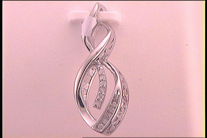 Sterling Silver Diamond Pendant 1/20 ctw