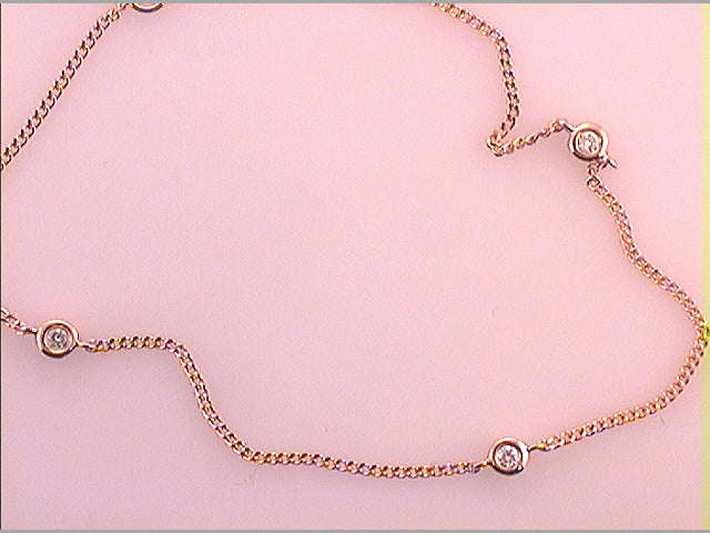 Rose-tone Sterling S Women's Diamond Bracelet 1/10 ctw
