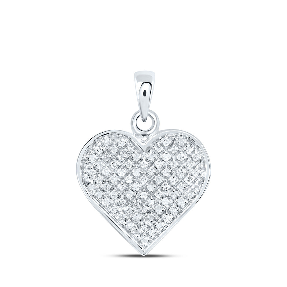 1/4CT-DIA HEART PENDANT