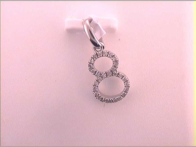 Sterling Silver Women's Diamond Pendant 1/20 ctw