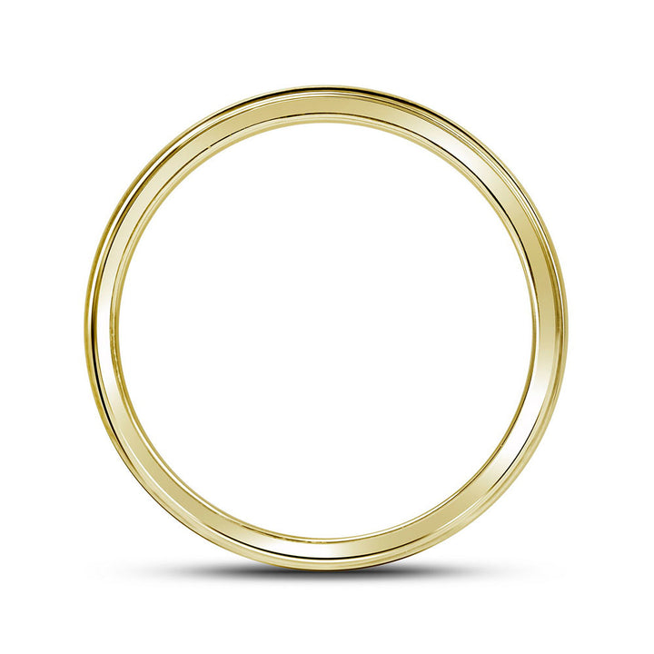 10kt Yellow Gold Mens Round Diamond Wedding Band Ring 1.00 Cttw