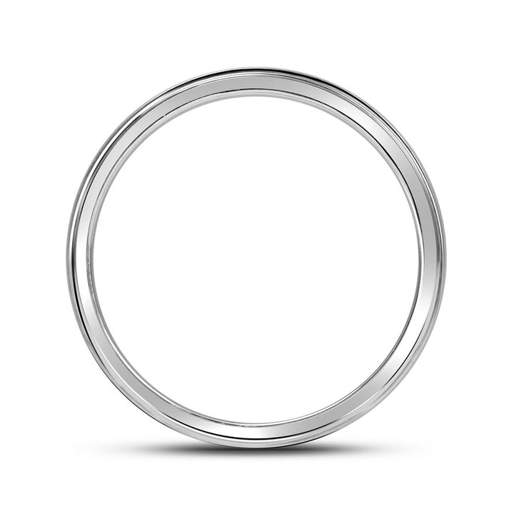 10kt White Gold Mens Round Diamond Wedding Band Ring 1.00 Cttw