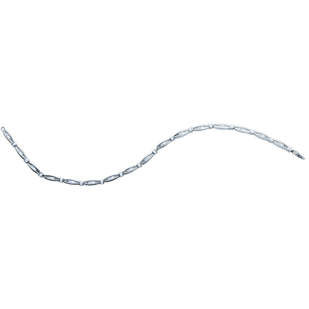 Sterling Silver Women's Diamond Bracelet 3/4 ctw
