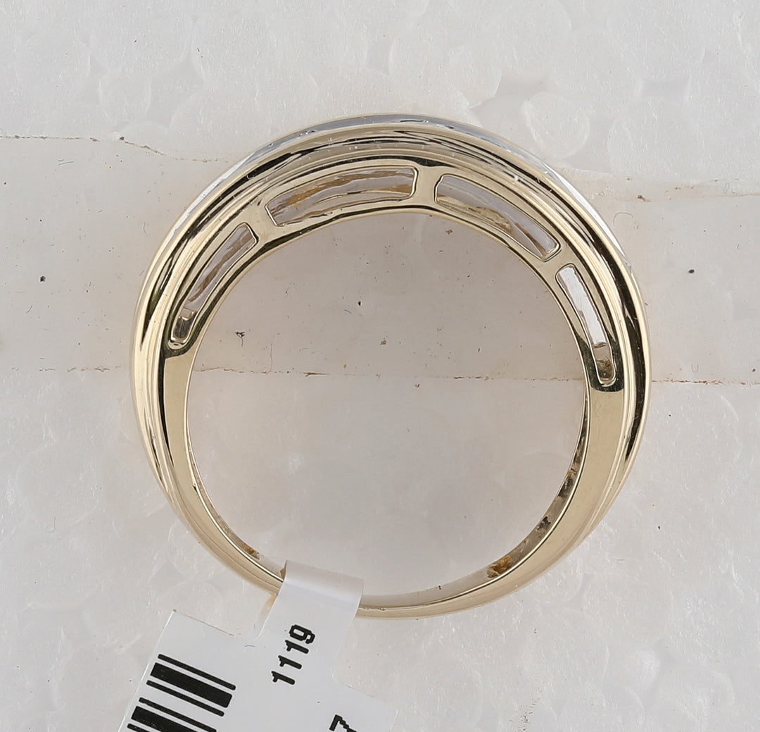 14kt Yellow Gold Mens Round Diamond 5-Stone Wedding Band Ring 2.00 Cttw