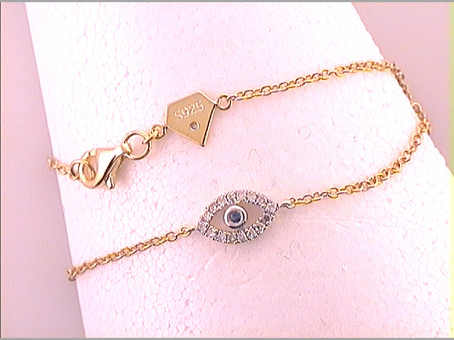 Sterling Silver Women's Diamond Bracelet 1/10 ctw