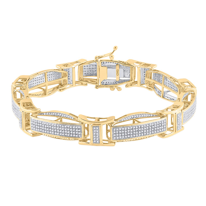 2 1/4CT-DIA P1P2 MENS BRACELET