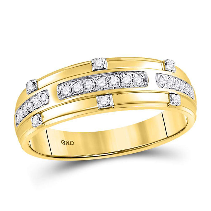 14kt Yellow Gold His & Hers Round Diamond Solitaire Matching Bridal Wedding Ring Band Set 3/4 Cttw