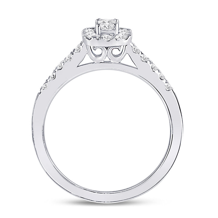 14kt White Gold Womens Emerald Diamond Solitaire Bridal Wedding Engagement Ring 1/2 Cttw (Certified)