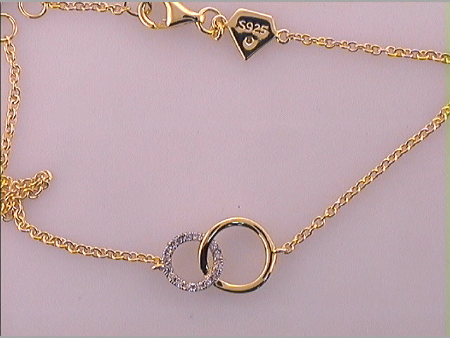 Sterling Silver Women's Diamond Bracelet 1/20 ctw