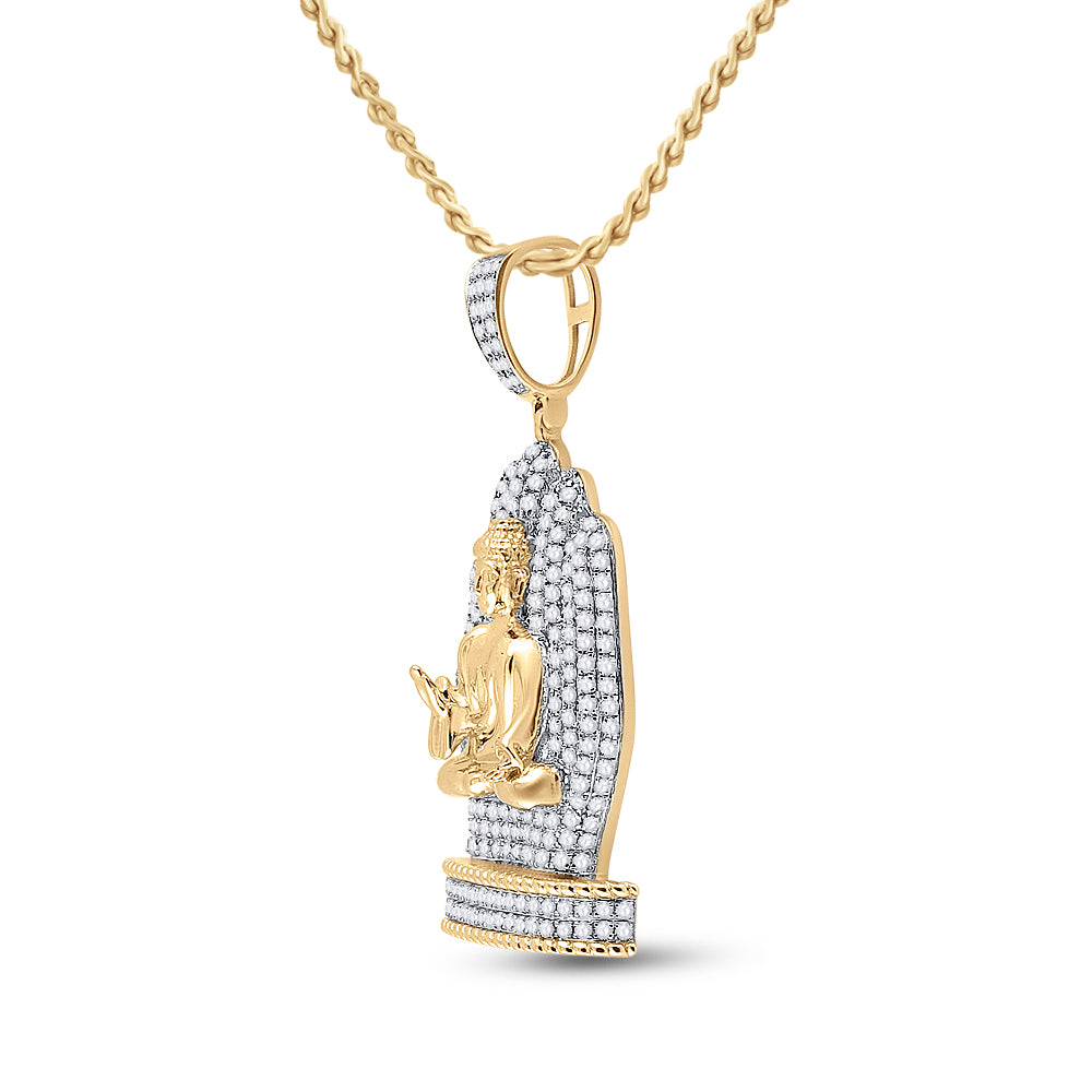 10kt Yellow Gold Men's Diamond Charm 1-3/4 ctw