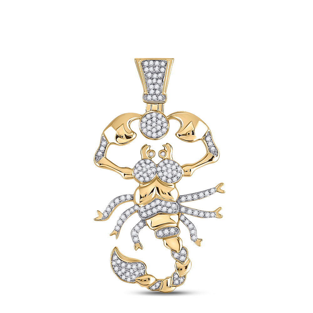 10kt Yellow Gold Men's Diamond Charm 1 ctw - view 2
