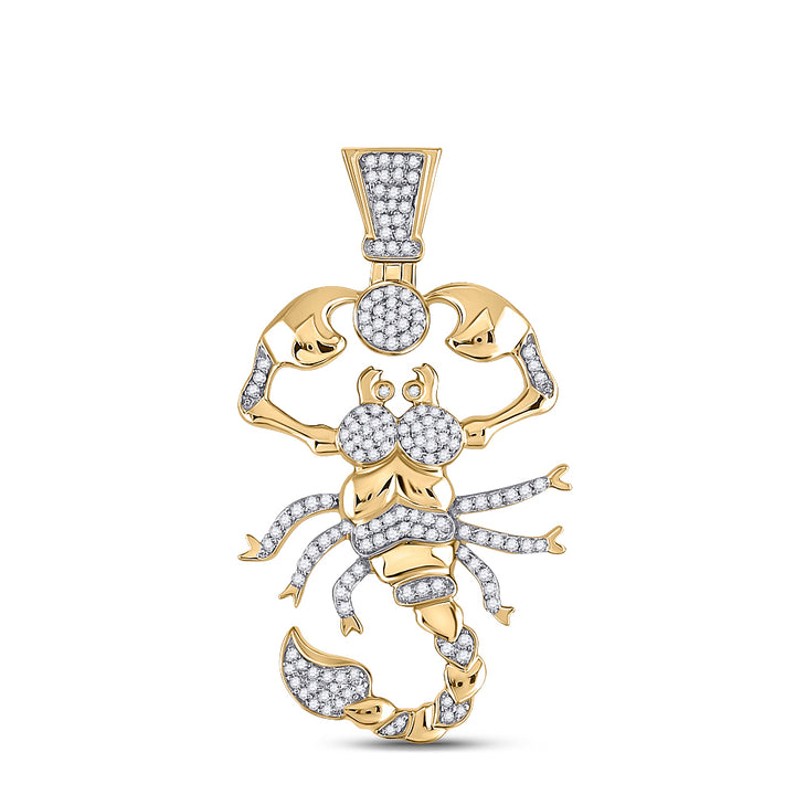 10kt Yellow Gold Men's Diamond Charm 1 ctw - view 2