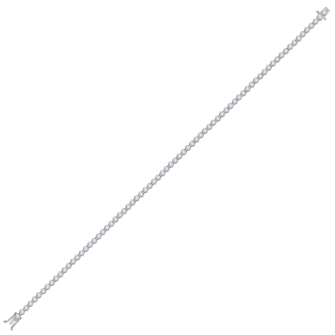 10kt White Gold Women's Diamond Classic Tennis Bracelet 1 ctw