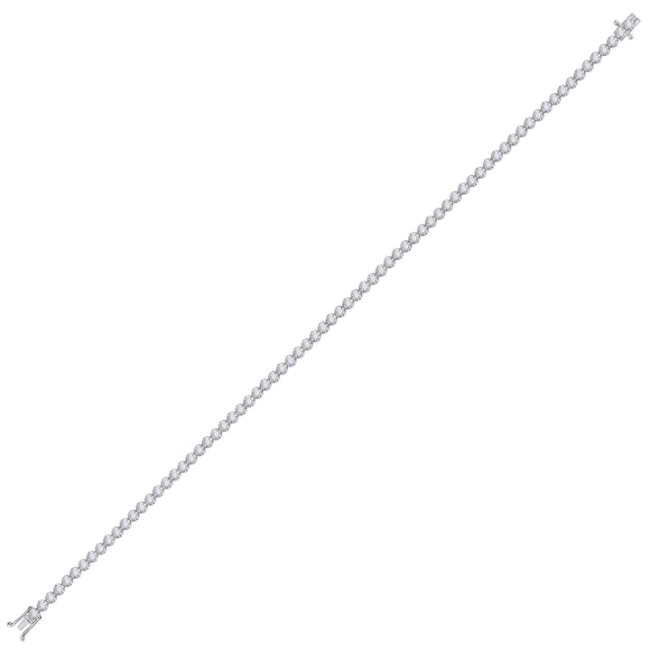 10kt White Gold Women's Diamond Classic Tennis Bracelet 1 ctw