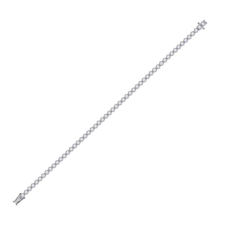 14kt White Gold Womens Round Diamond Timeless Tennis Bracelet 3.00 Cttw