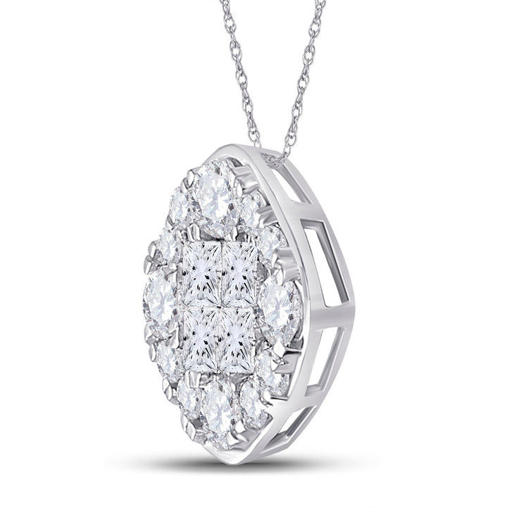 1 CT-DIA ANA M SOLEIL SQUARE PENDANT