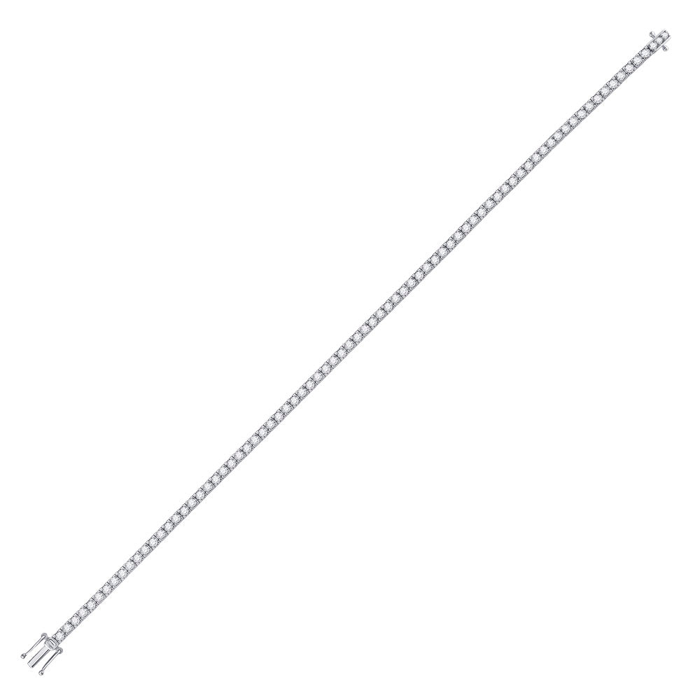 14kt White Gold Women's Diamond Classic Tennis Bracelet 2 ctw