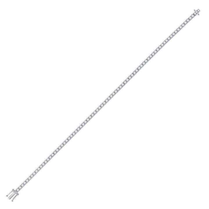 14kt White Gold Women's Diamond Classic Tennis Bracelet 2 ctw