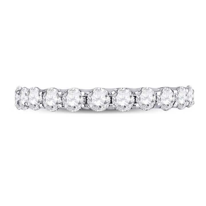 14kt White Gold Womens Round Diamond Timeless Eternity Ring 2.00 Cttw