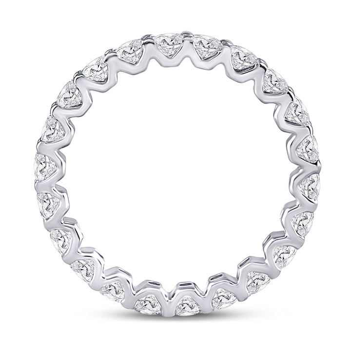 14kt White Gold Womens Round Diamond Timeless Eternity Ring 2.00 Cttw