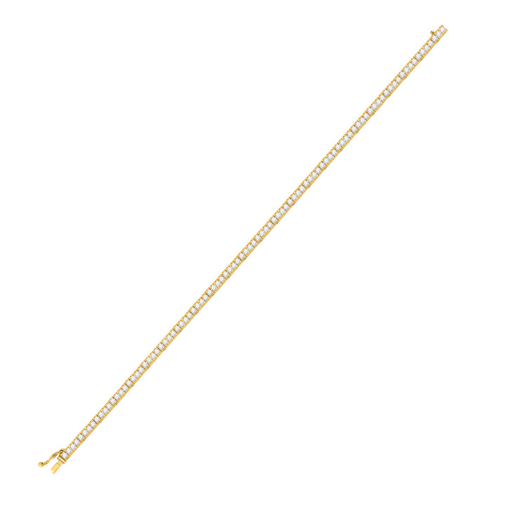 14kt Yellow Gold Women's Diamond Classic Tennis Bracelet 2 ctw