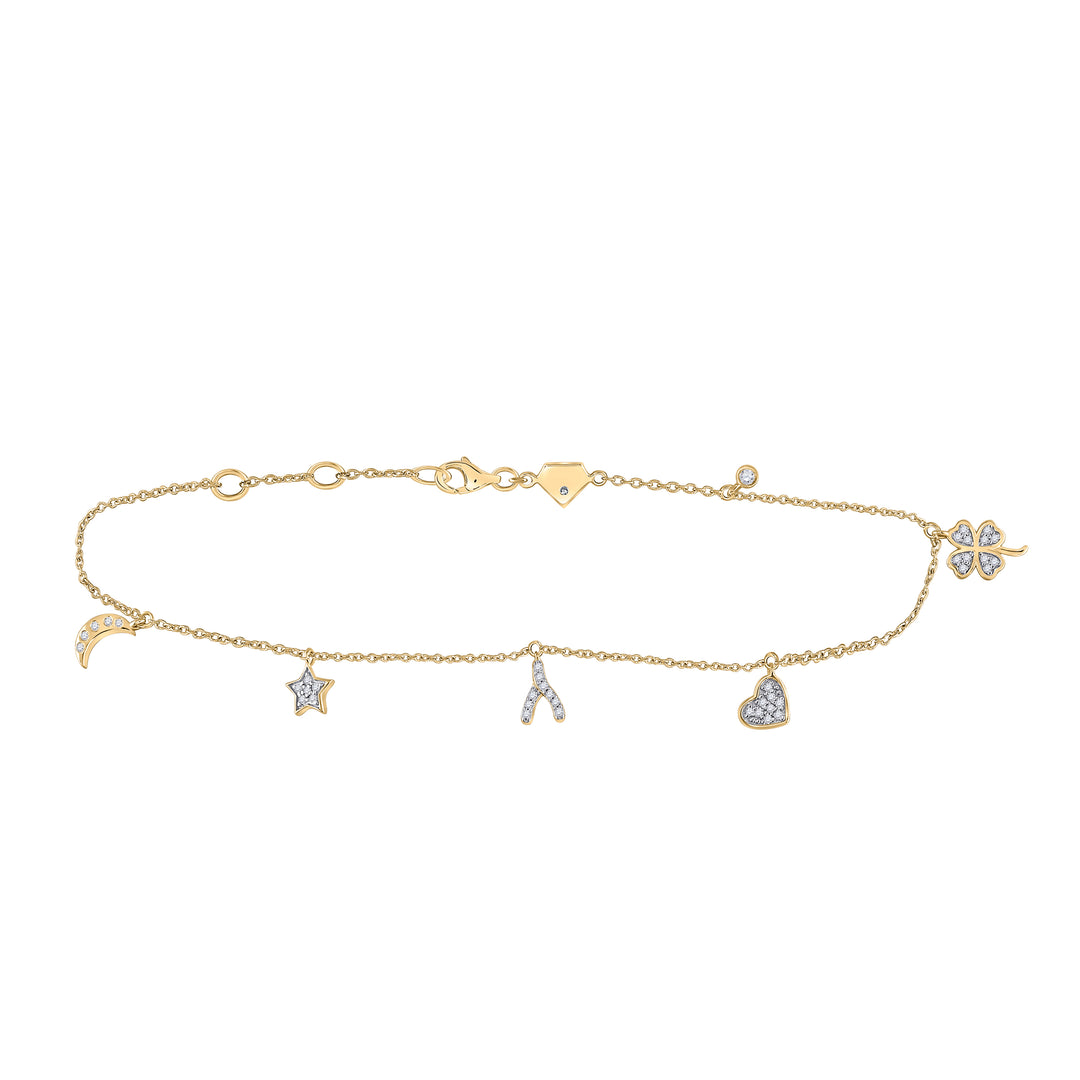 Sterling Silver Women's Diamond Bracelet 1/5 ctw