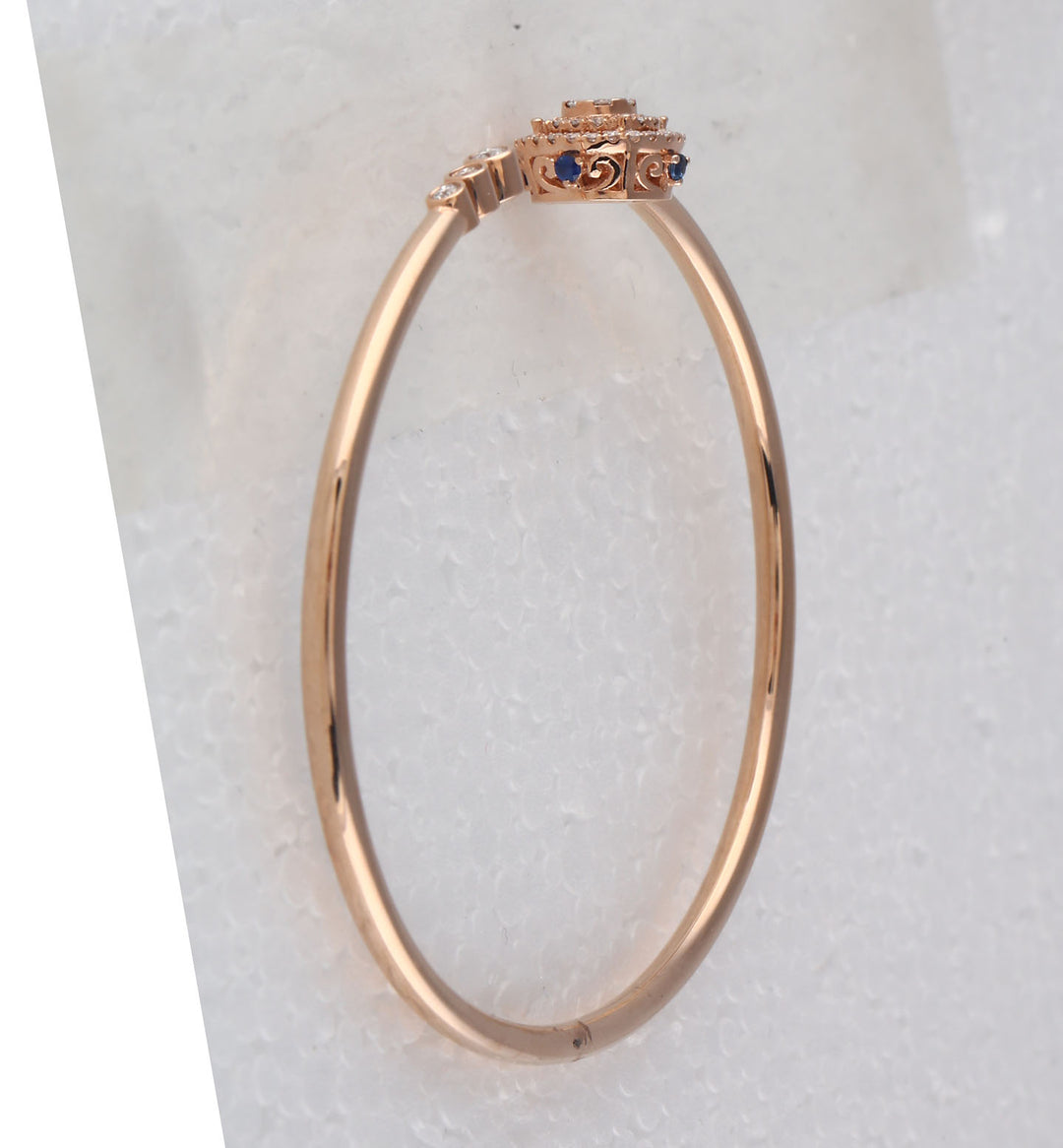 14kt Rose Gold Women's Diamond Statement Fashion Bracelet 1/2 ctw - view 3