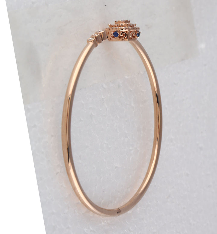 14kt Rose Gold Women's Diamond Statement Fashion Bracelet 1/2 ctw - view 3