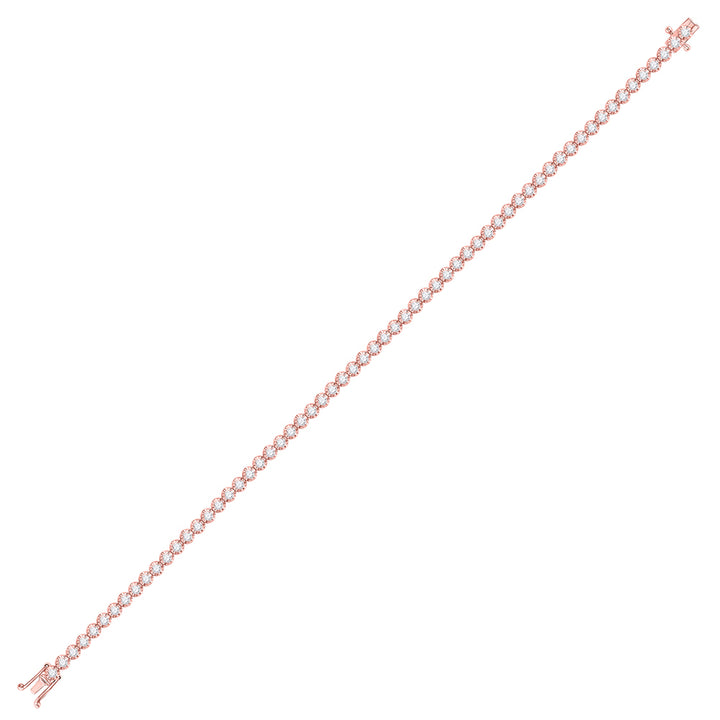 10kt Rose Gold Women's Diamond Tennis Bracelet 2 ctw