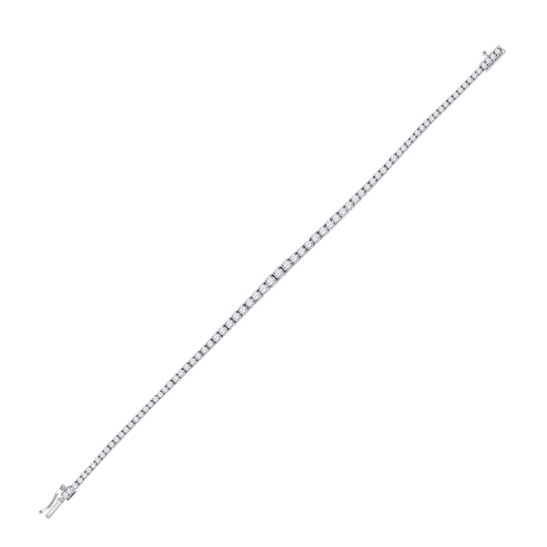 14kt White Gold Women's Diamond Tennis Bracelet 3 ctw