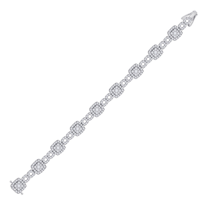 14kt White Gold Women's Diamond Bracelet 5-3/4 ctw