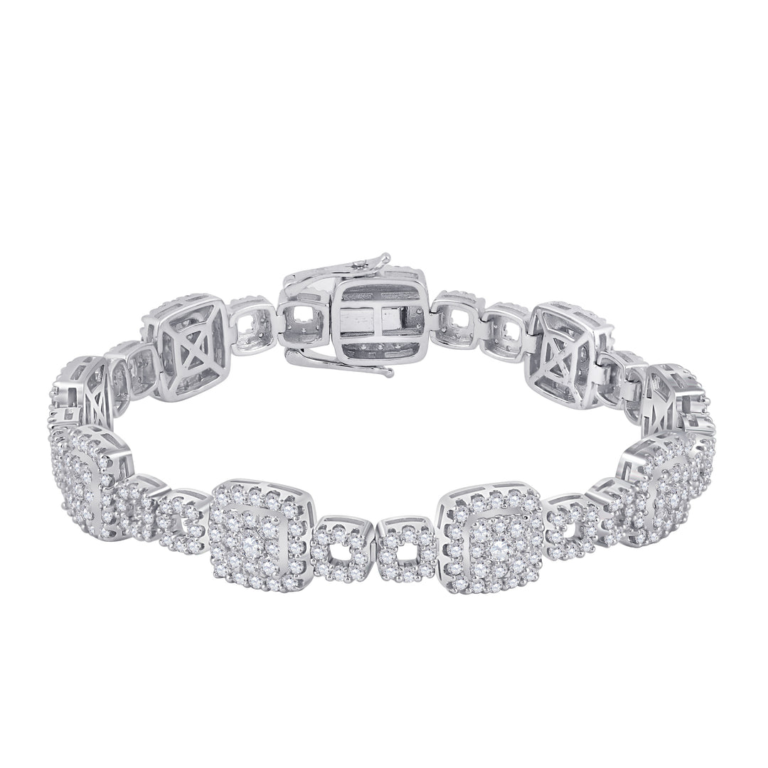 14kt White Gold Women's Diamond Bracelet 5-3/4 ctw - view 2