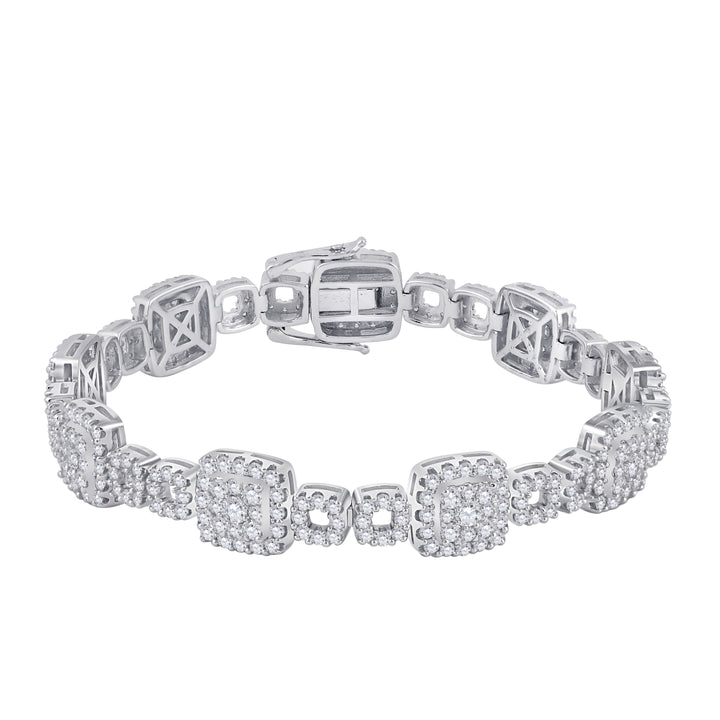 14kt White Gold Women's Diamond Bracelet 5-3/4 ctw - view 2