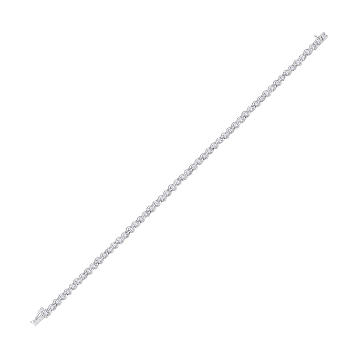 10kt White Gold Women's Diamond Tennis Bracelet 2 ctw