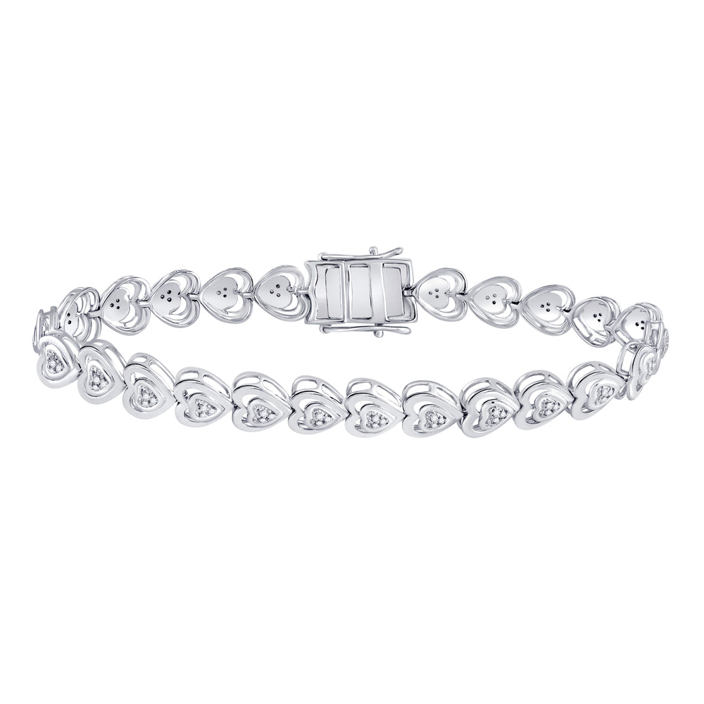 Sterling Silver Women's Diamond Bracelet 1/4 ctw