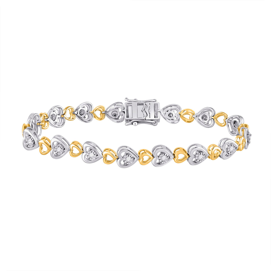Sterling Silver Women's Diamond Bracelet 1/2 ctw