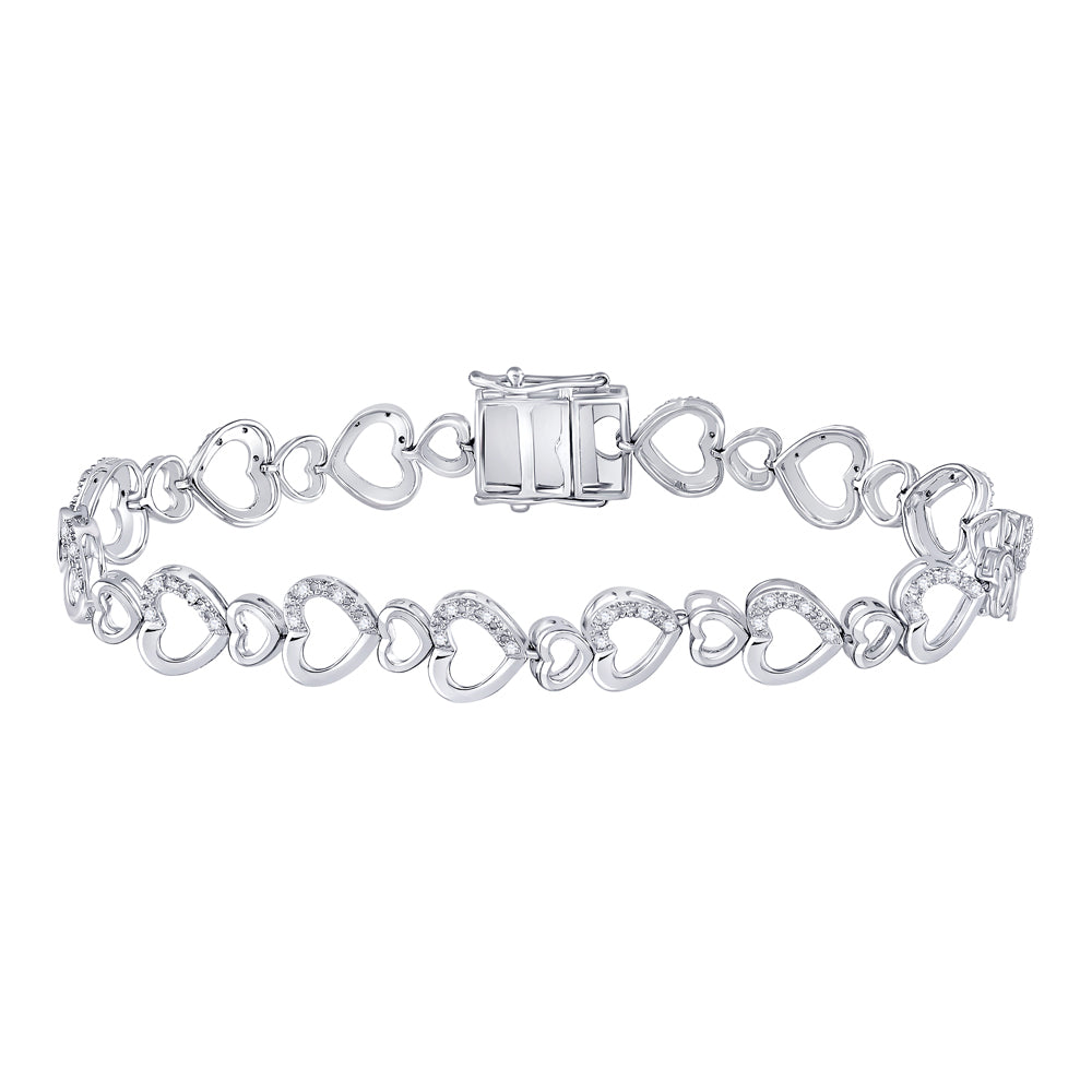 Sterling Silver Women's Diamond Bracelet 1/4 ctw