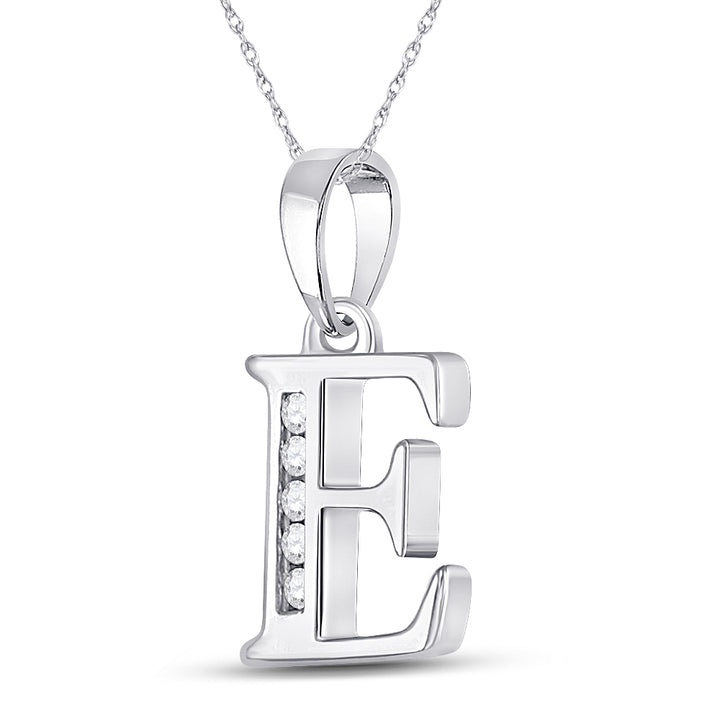 1/20CTW-DIA CN LADIES INITIA "E" PENDANT