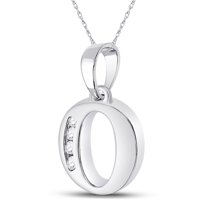 1/20CTW-DIA CN LADIES INITIAL " O " PENDANT