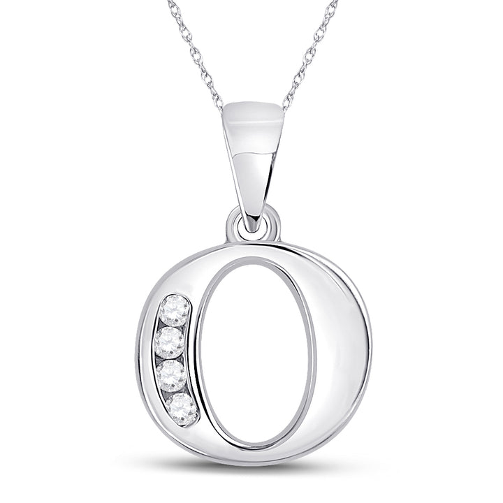 1/20CTW-DIA CN LADIES INITIAL " O " PENDANT