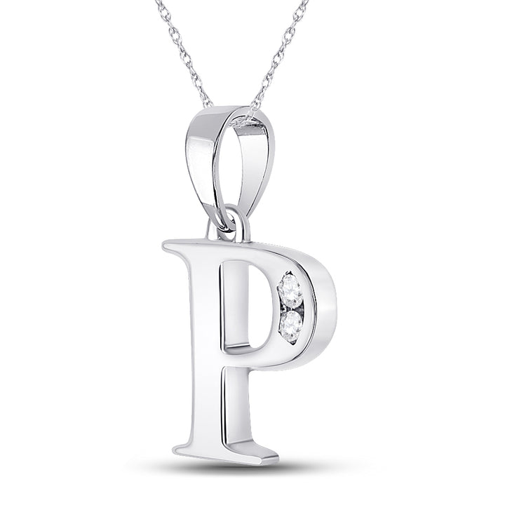 1/20CTW-DIA CN LADIES INITIAL " P " PENDANT