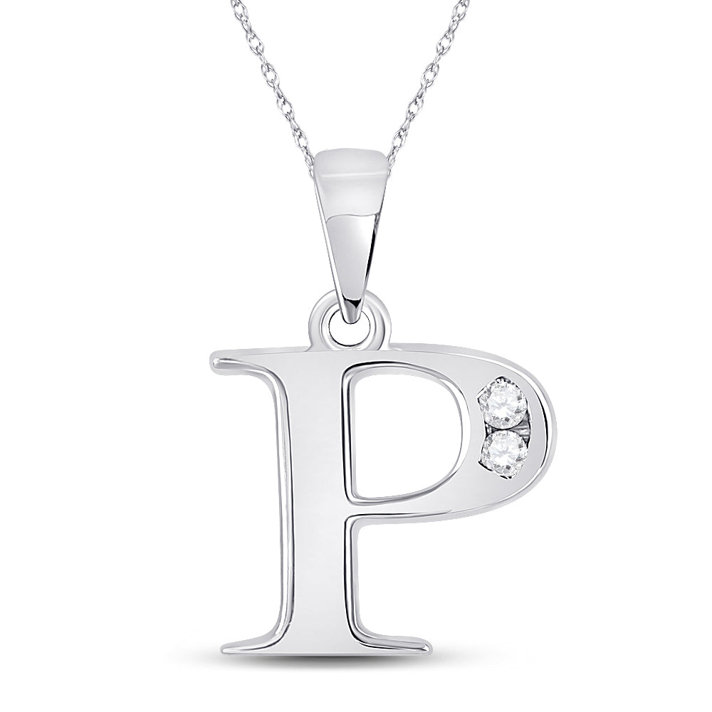 1/20CTW-DIA CN LADIES INITIAL " P " PENDANT