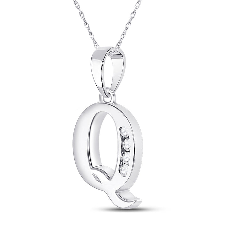 1/20CTW-DIA CN LADIES INITIAL " Q " PENDANT