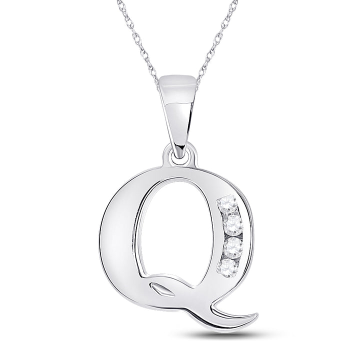 1/20CTW-DIA CN LADIES INITIAL " Q " PENDANT