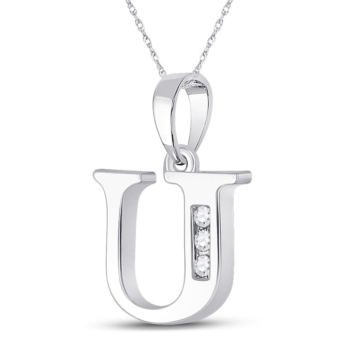 1/20CTW-DIA CN LADIES INITIAL " U " PENDANT