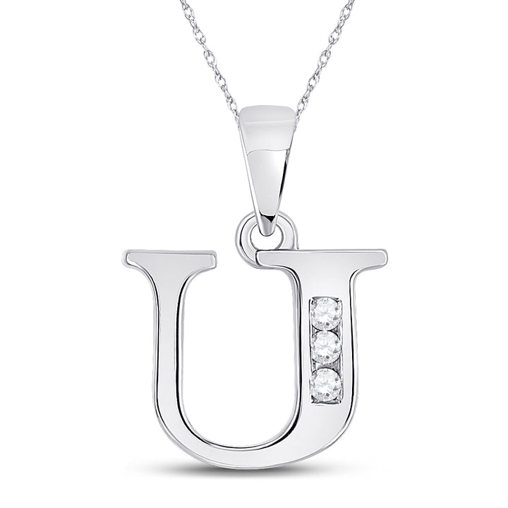 1/20CTW-DIA CN LADIES INITIAL " U " PENDANT