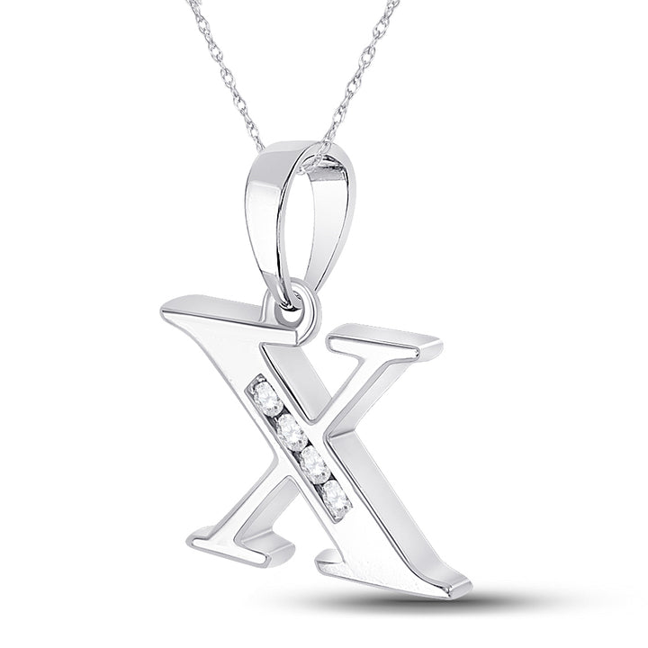 1/20CTW-DIA CN LADIES INITIAL " X " PENDANT