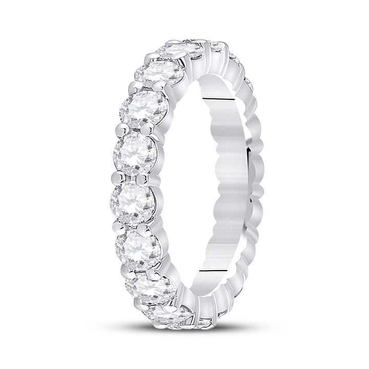 14kt White Gold Womens Round Diamond Classic Eternity Ring 3.00 Cttw