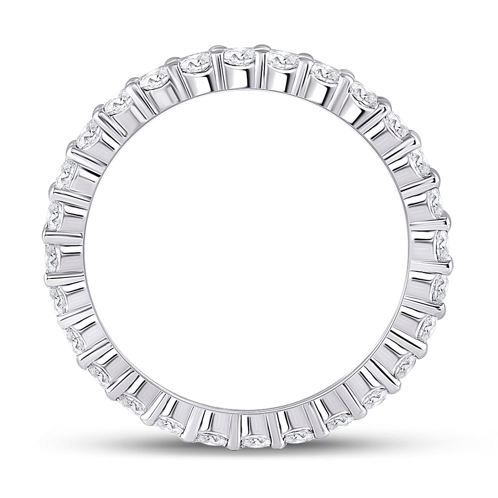 14kt White Gold Womens Round Diamond Classic Eternity Ring 1.00 Cttw